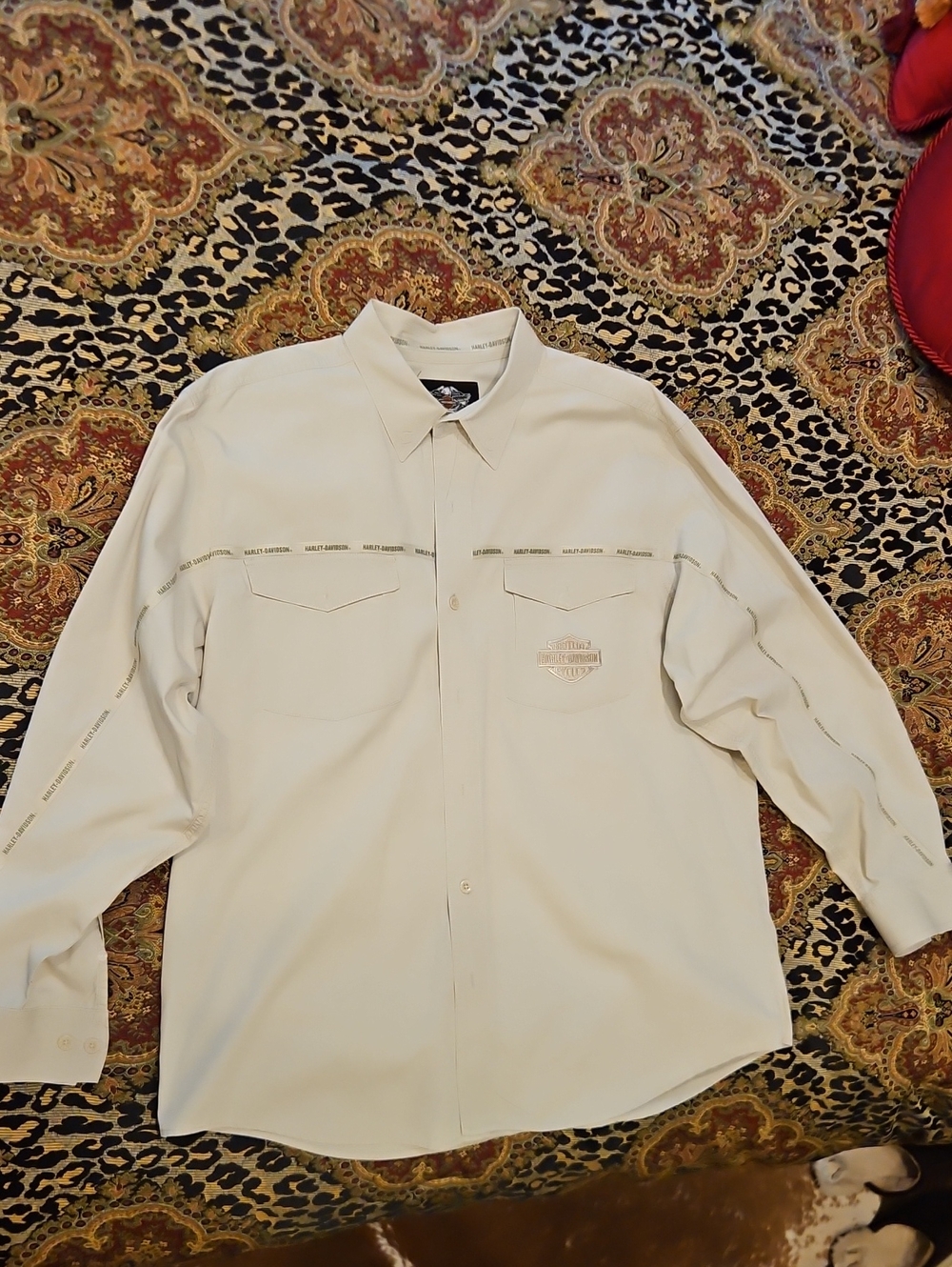 Harley‑Davidson Light Cream Long Sleeve Shirt Jacket